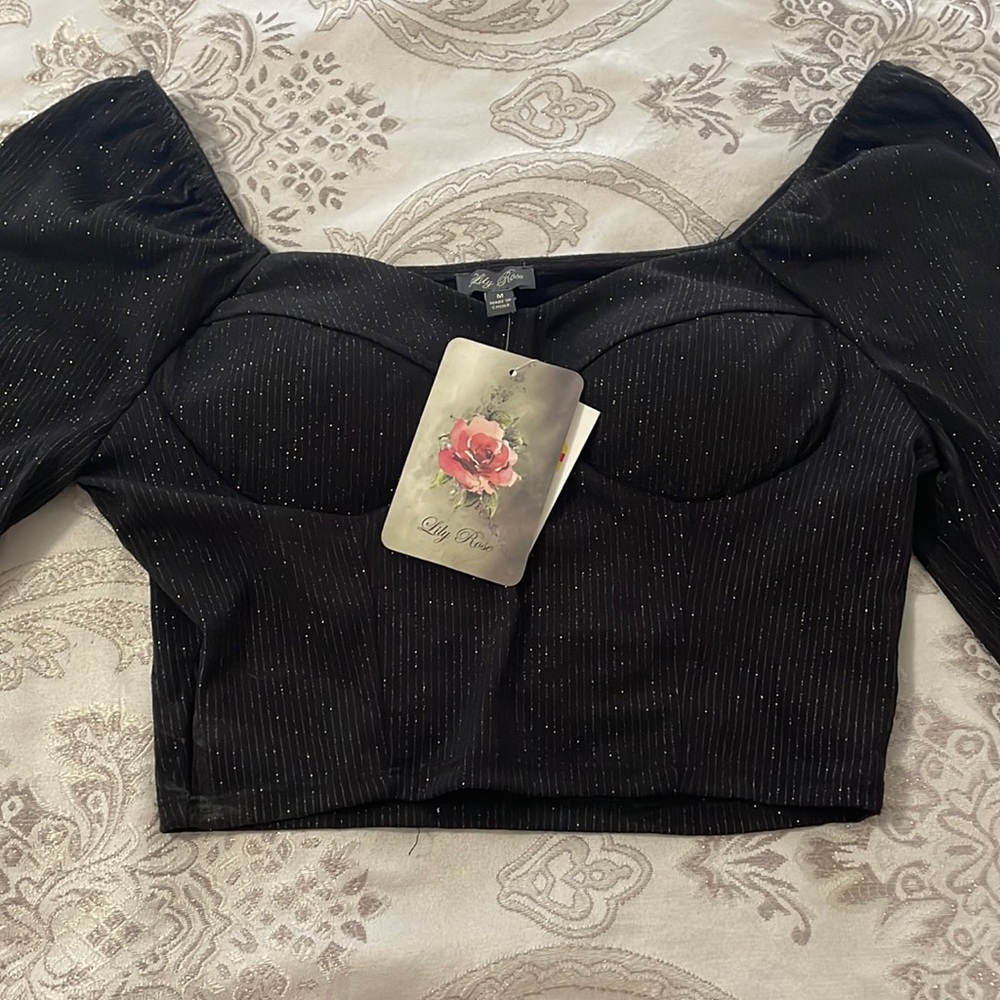 NWT Lily Rose long sleeve crop top.
